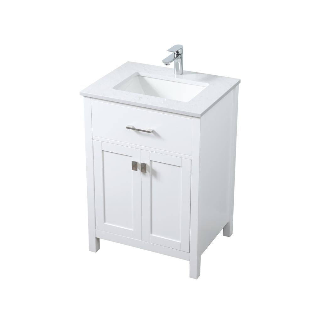 24 Inch SIngle Bathroom Vanity In White. Picture 8