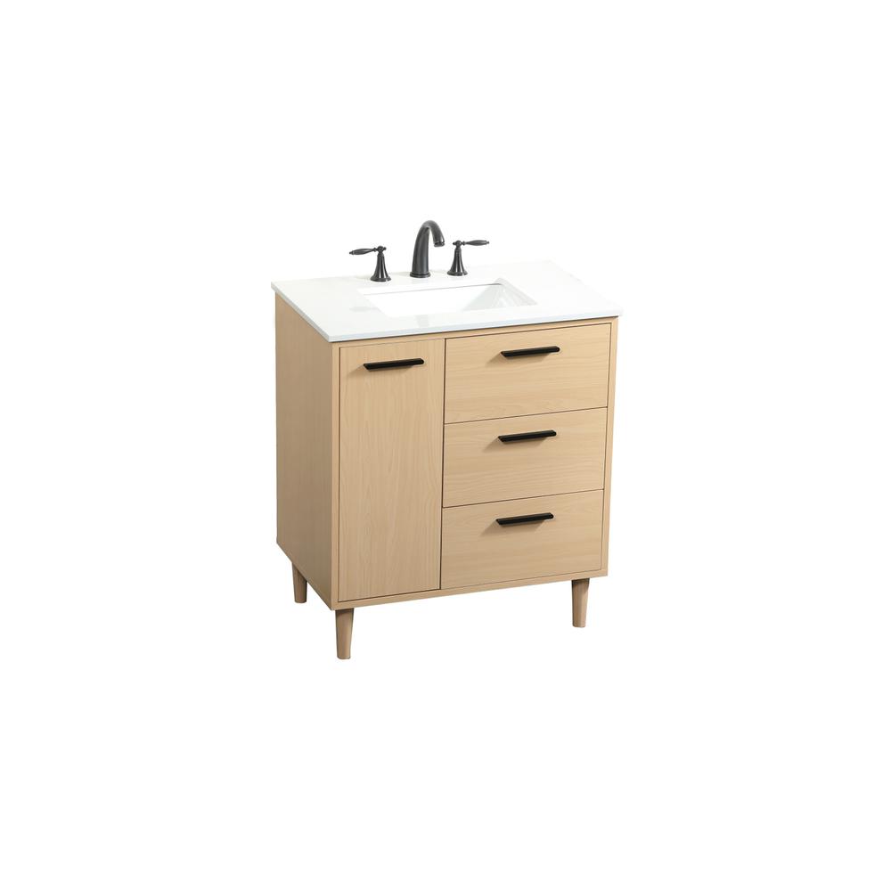 30 inch bathroom vanity in Maple. Picture 8