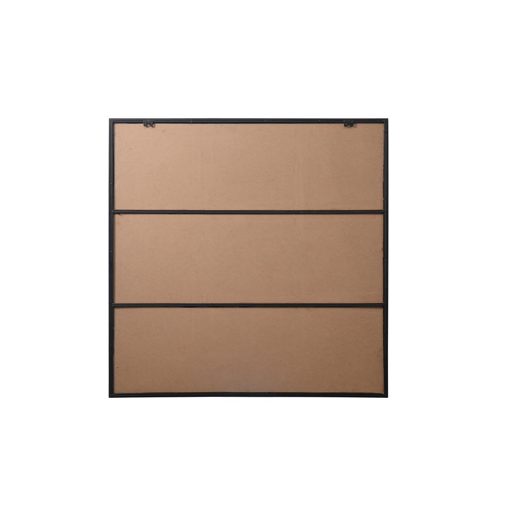 Metal Frame Square Mirror 48 inch in Black. Picture 8
