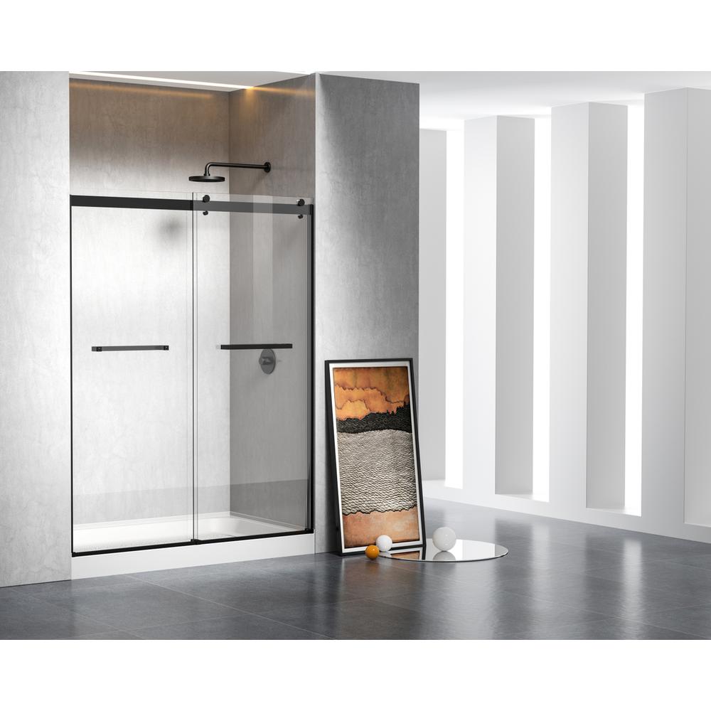 60x36 inch Single threshold shower tray center drain in glossy white. Picture 11