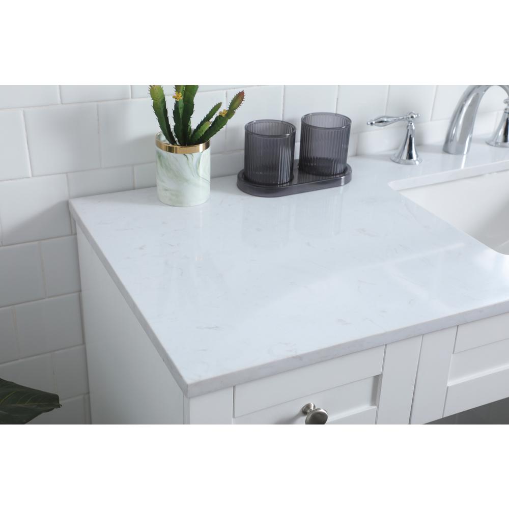 54 Inch ADA Compliant Bathroom Vanity In White. Picture 5