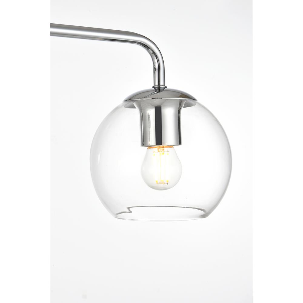 Genesis 3 light Chrome and Clear Bath Sconce. Picture 4