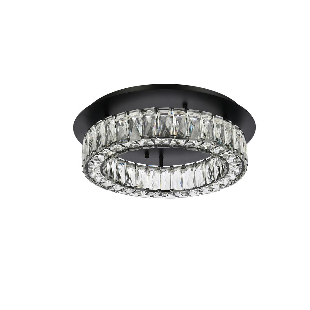 Monroe 18 inch LED Single flush mount in black. Picture 6