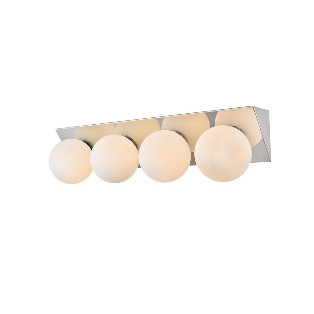 Jillian 4 light Chrome and frosted white Bath Sconce. Picture 2