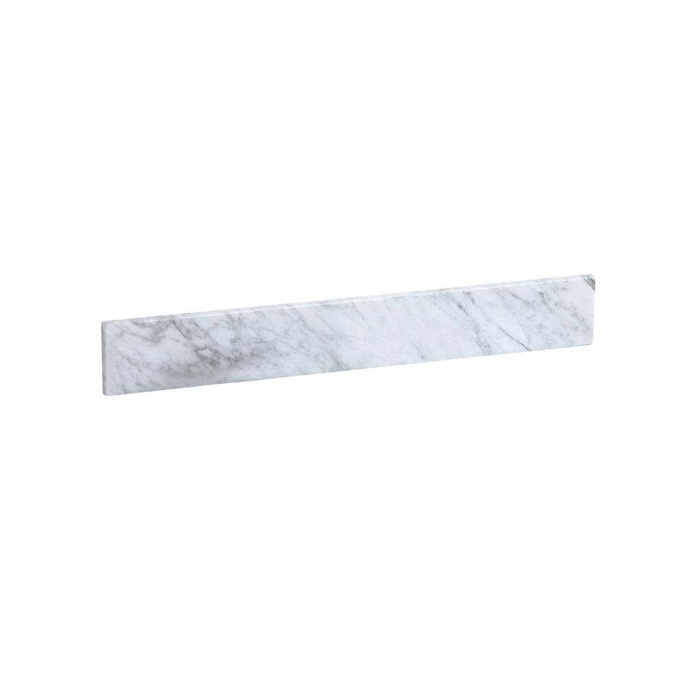30 inch backsplash in carrara white. Picture 3