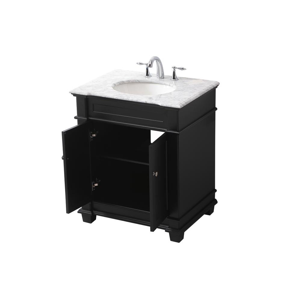 30 inch Single bathroom vanity set in black. Picture 9