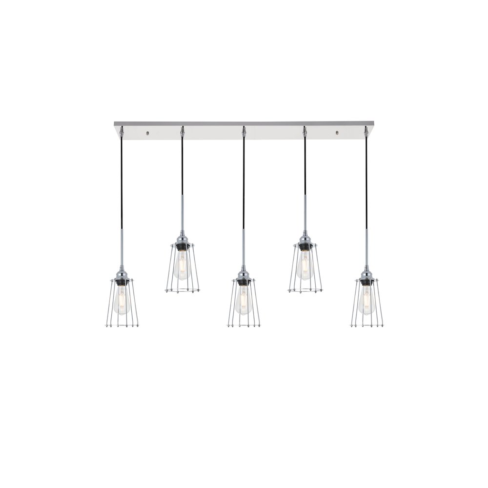 Auspice 5 Light Chrome Pendant. Picture 6