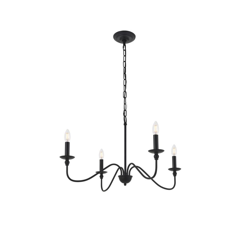 Rohan 4 light Matte Black Pendant. Picture 6