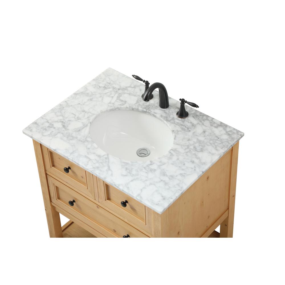 30 inch Single bathroom vanity in natural wood. Picture 10