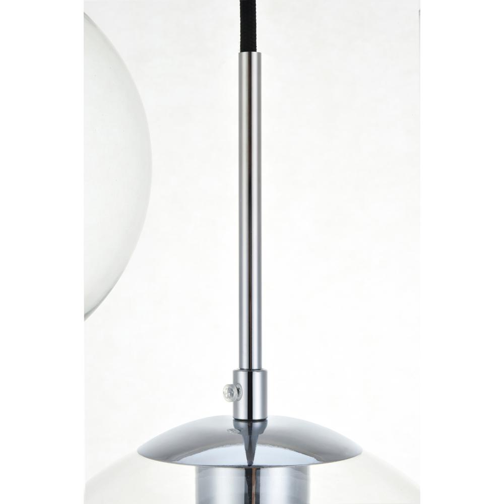 Baxter 7 Lights Chrome Pendant With Clear Glass. Picture 3