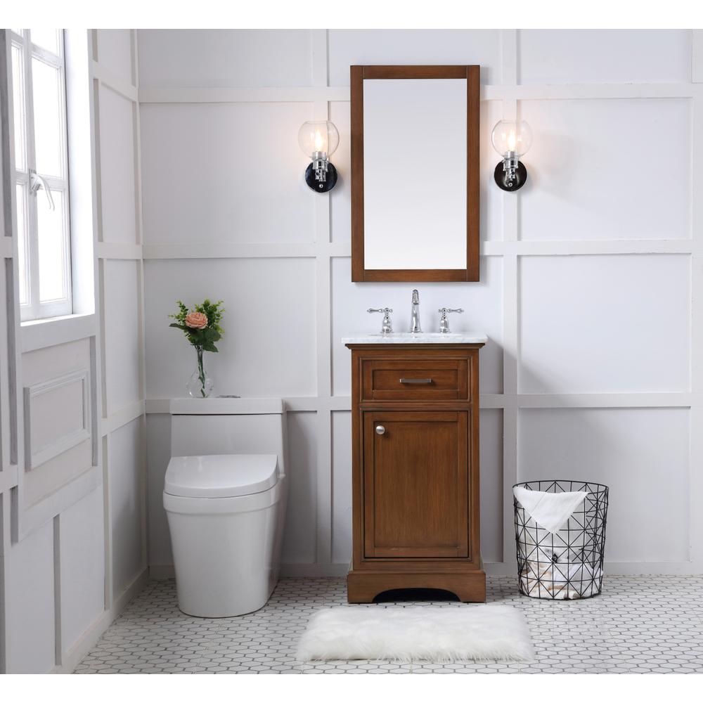 19 in. Single Bathroom Vanity set in teak. Picture 6