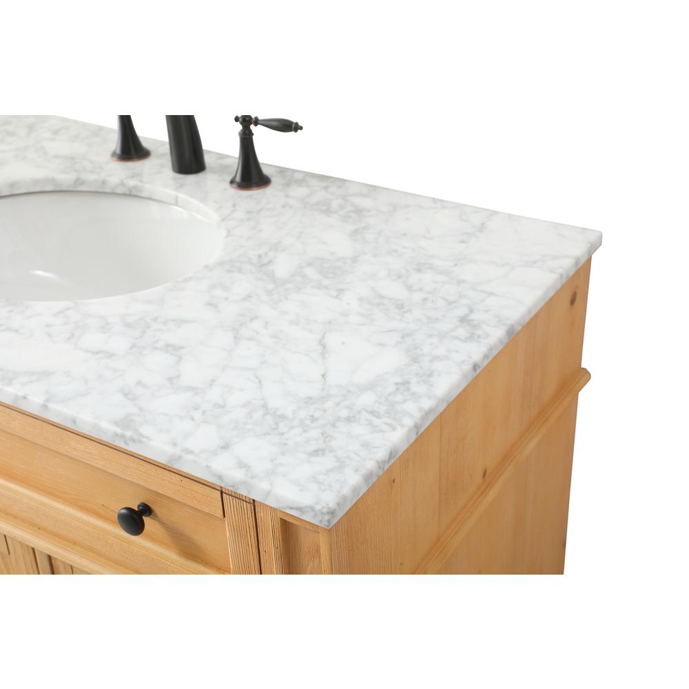 42 inch Single bathroom vanity in natural wood. Picture 11