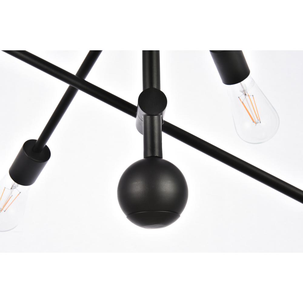 Axel 6 lights black pendant with chain. Picture 4