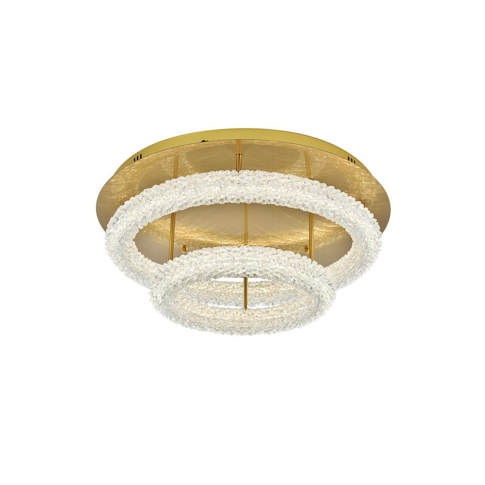 Bowen 26 inch Adjustable LED Flush Mount in Satin Gold. Picture 2