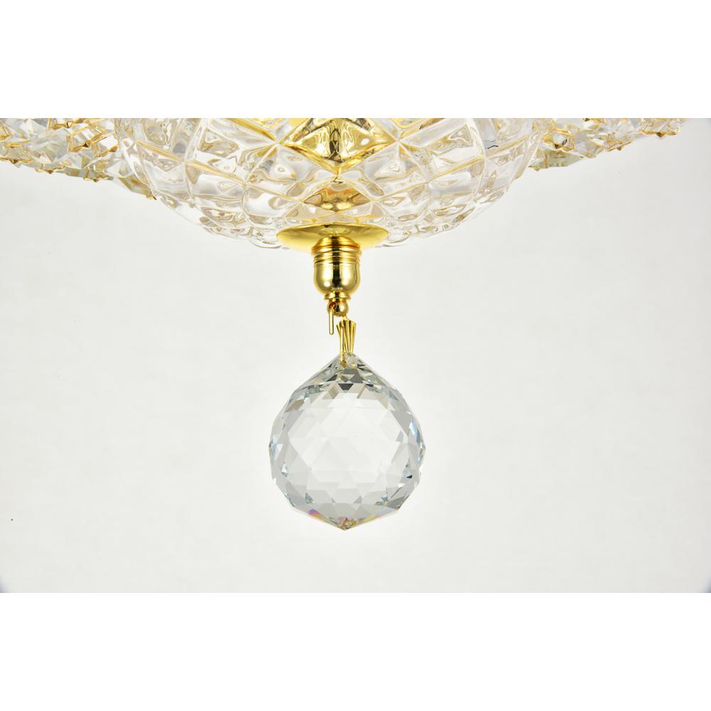 Tranquil 4 light Gold Flush Mount Clear Royal Cut Crystal. Picture 4