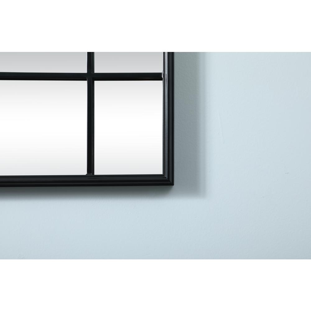 French Panel Wall Mirror 30x40 Inch In Black. Picture 3