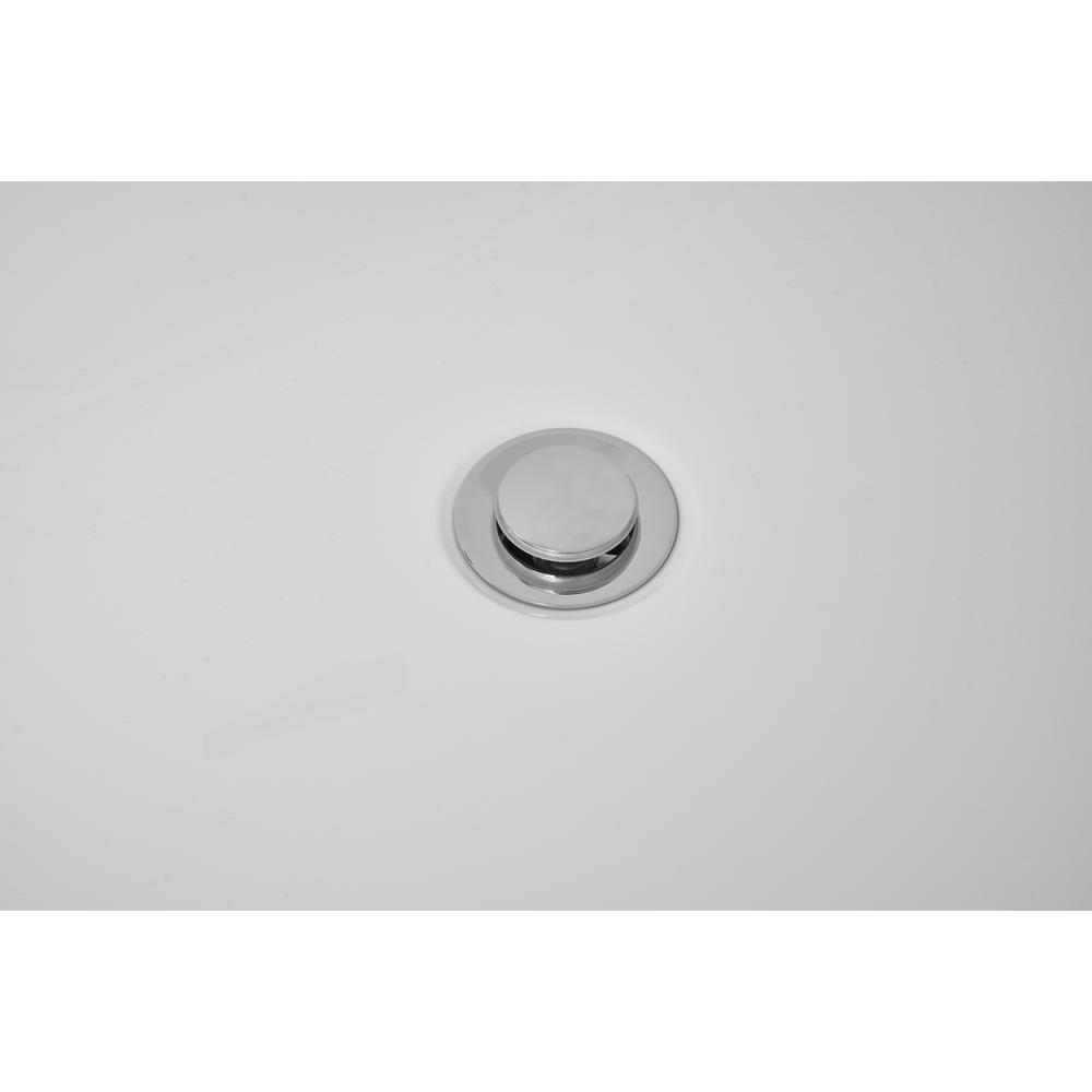 54 inch soaking double slipper bathtub in glossy white. Picture 12