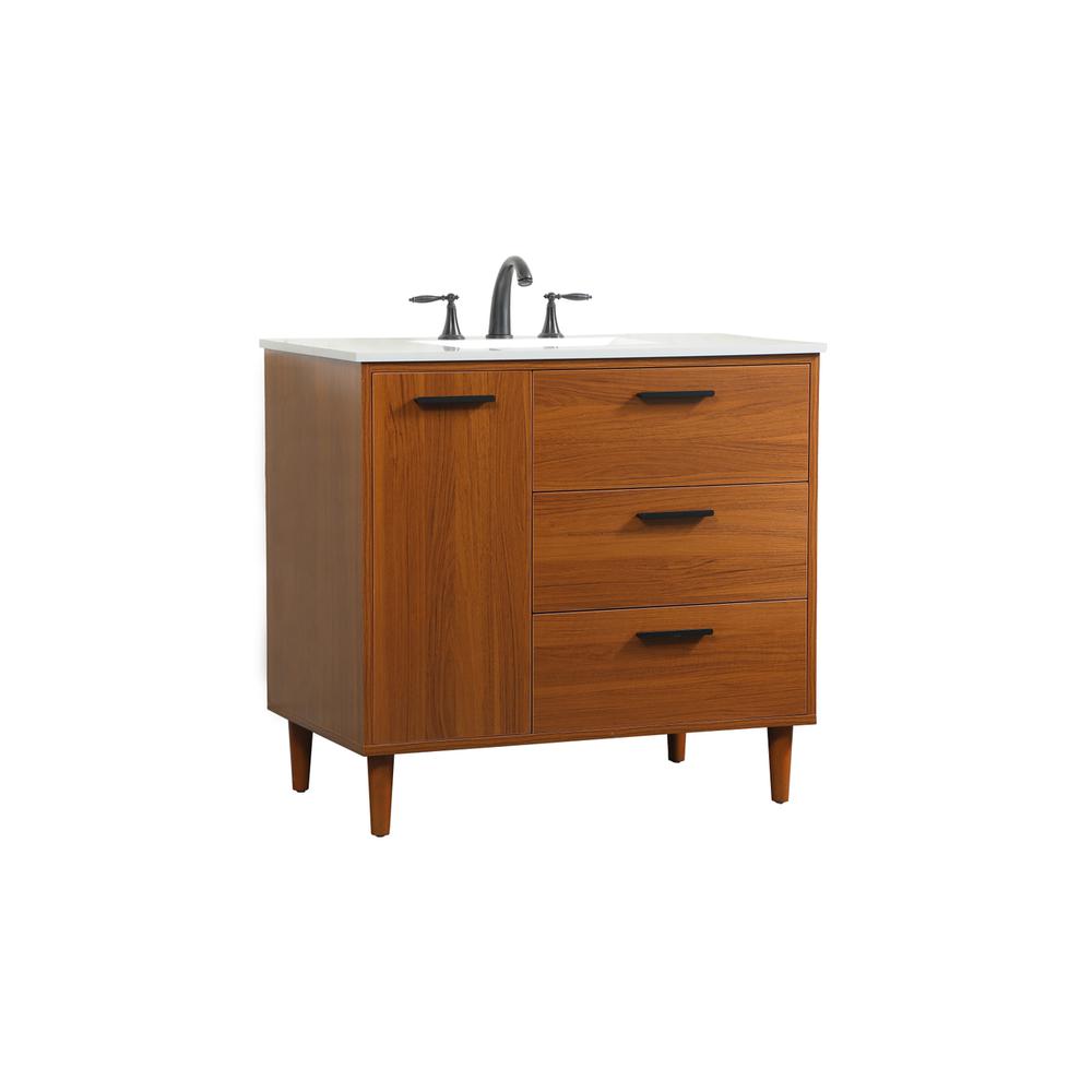 36 inch bathroom vanity in Teak. Picture 7