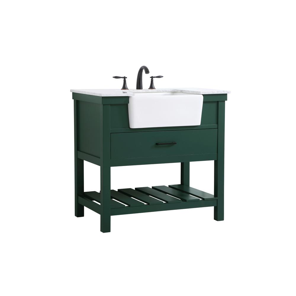 36 inch Single bathroom vanity in green. Picture 7