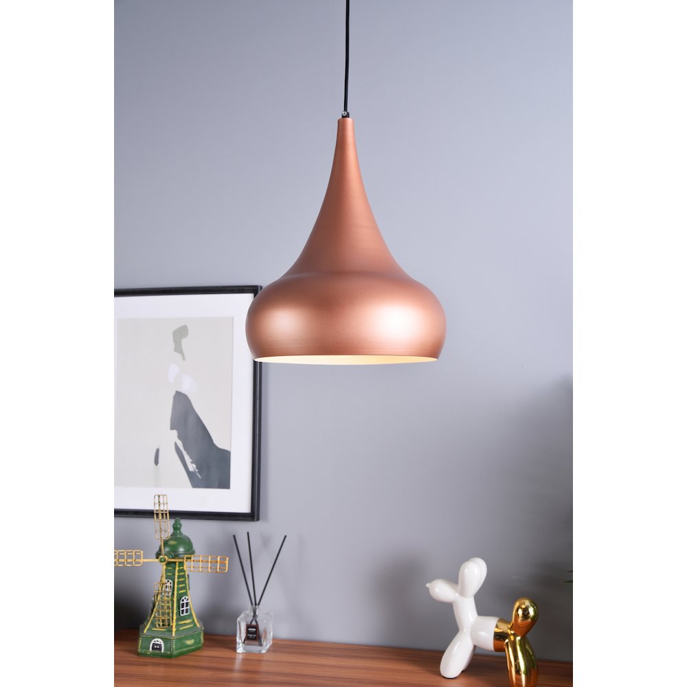 Circa 1 Light Honey Gold Pendant. Picture 8
