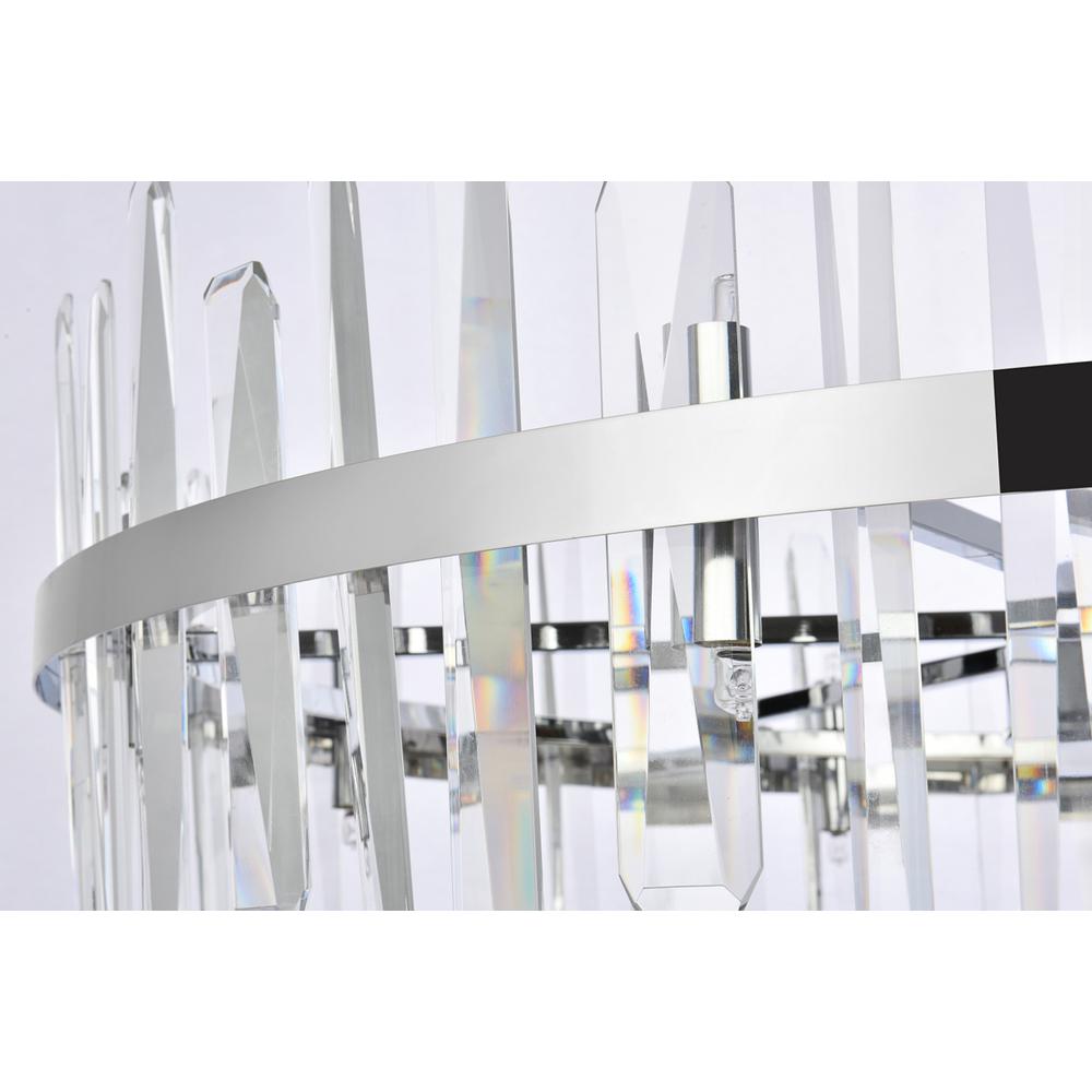 Serena 36 inch crystal round chandelier in chrome. Picture 5