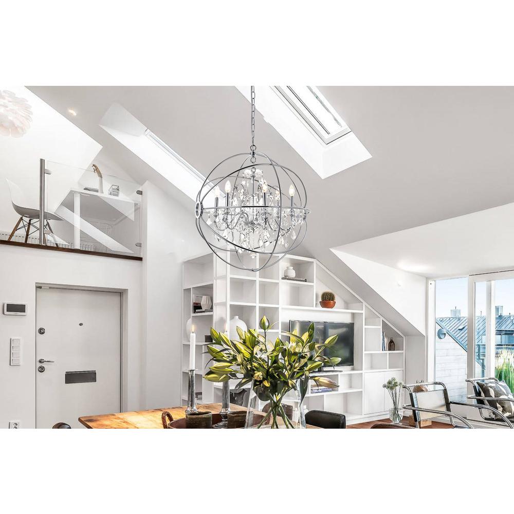 Cordelia 6 Light Chrome Crystal Pendant. Picture 7
