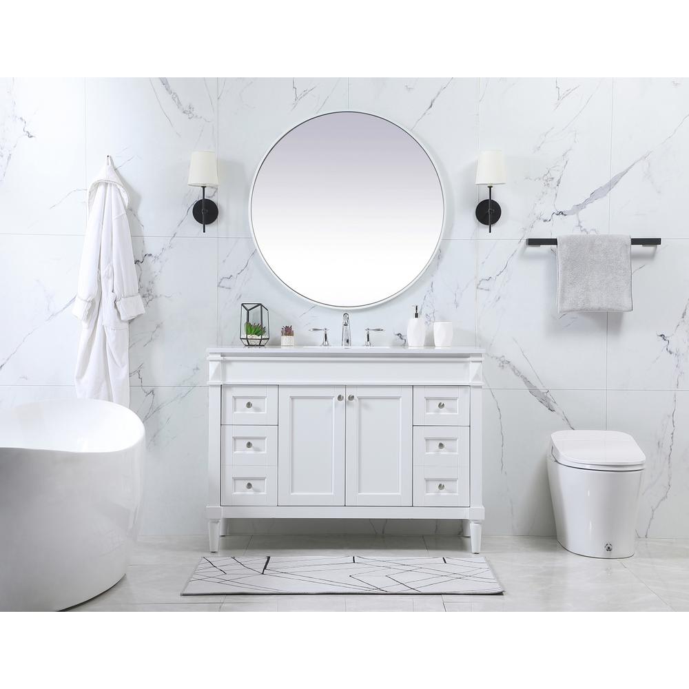 48 inch Single bathroom vanity in white. Picture 4