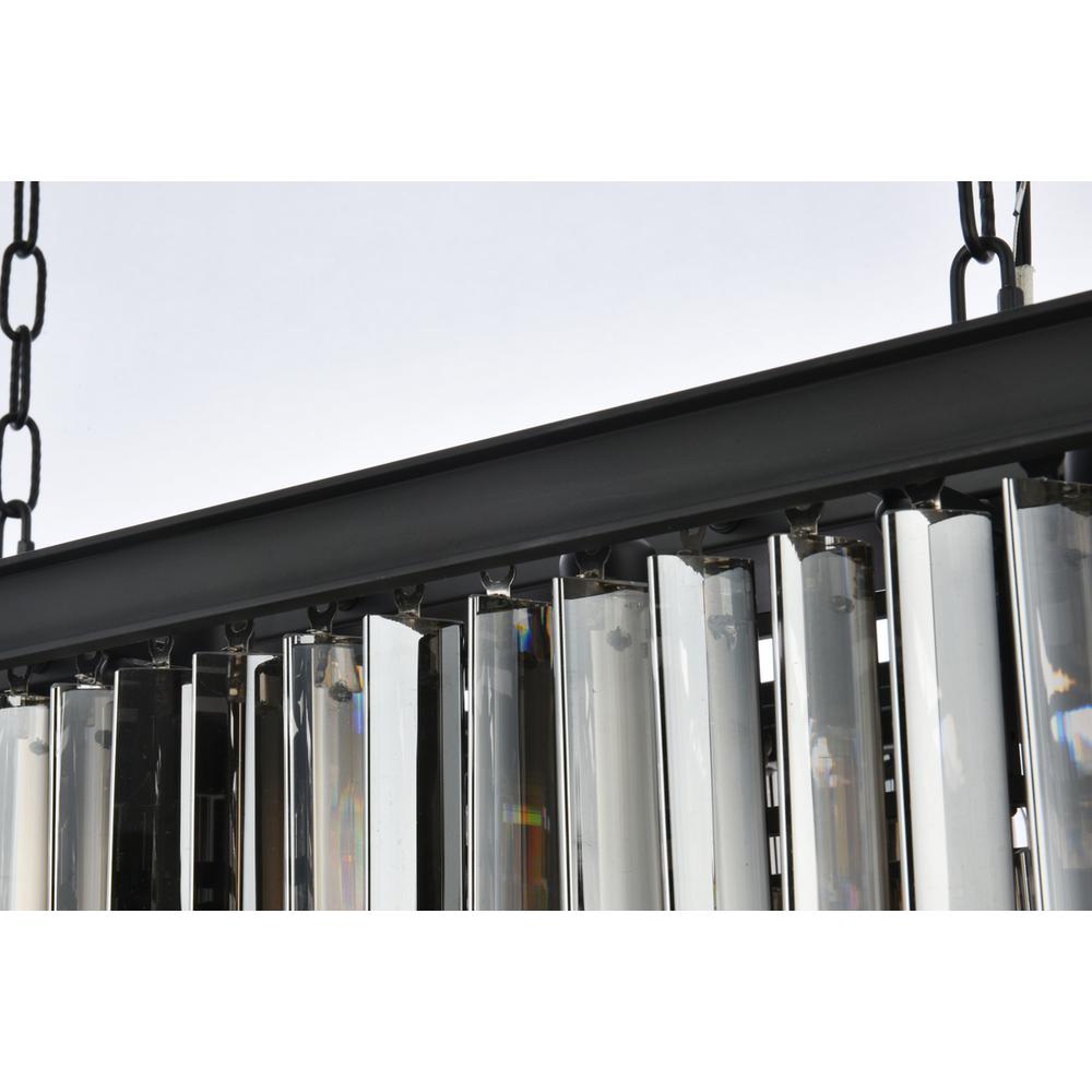 Sydney 12 light Matte Black Chandelier Silver Shade (Grey) Royal Cut Crystal. Picture 5