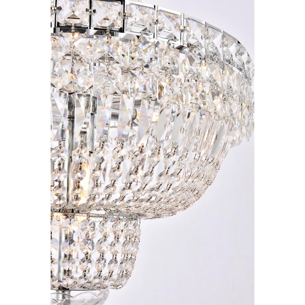 Tranquil 12 light Chrome Pendant Clear Royal Cut Crystal. Picture 5