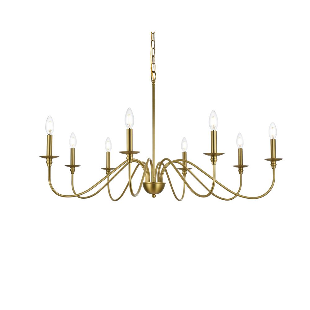 Rohan 42 inch chandelier in Satin Gold. Picture 2