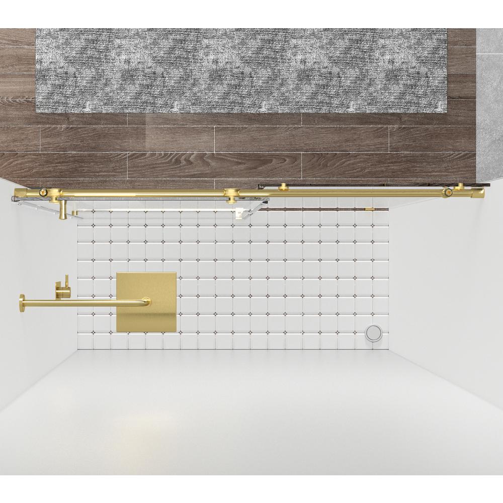 Frameless shower door 48 x 76 Brushed Gold. Picture 4
