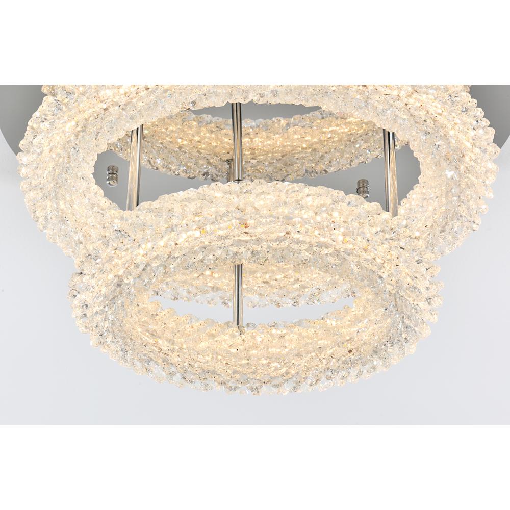 Bowen 18 inch Adjustable LED Flush Mount in Chrome. Picture 4