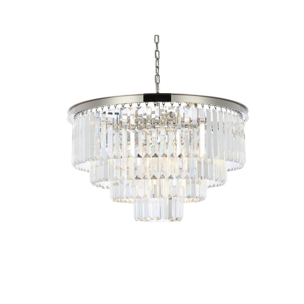 Sydney 17 light polished nickel Chandelier Clear Royal Cut Crystal. Picture 2