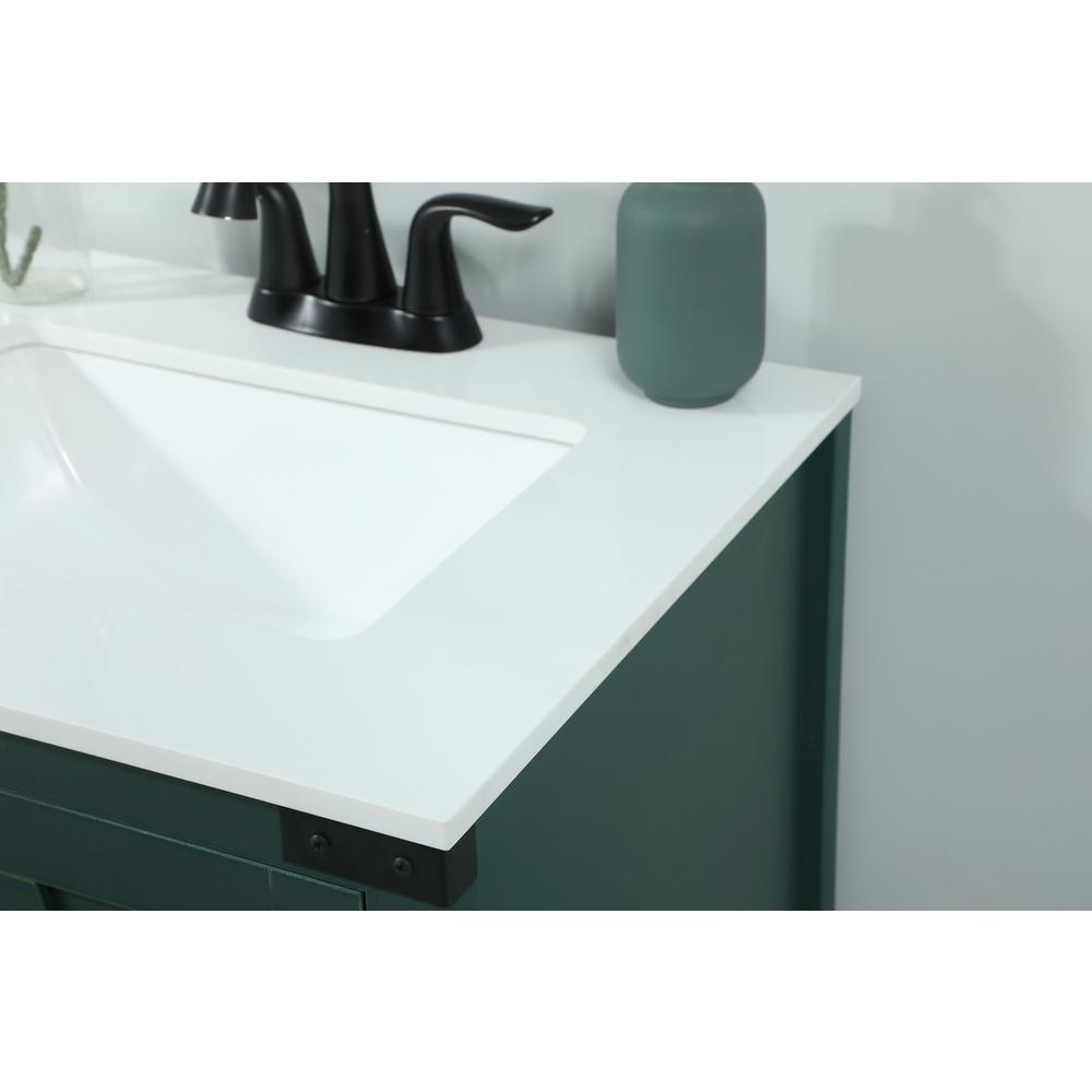 24 inch Single bathroom vanity in green. Picture 5