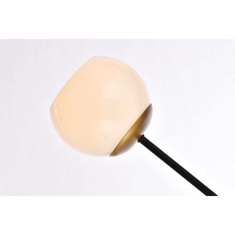 Axl 24 inch pendant in black and brass with white shade. Picture 4