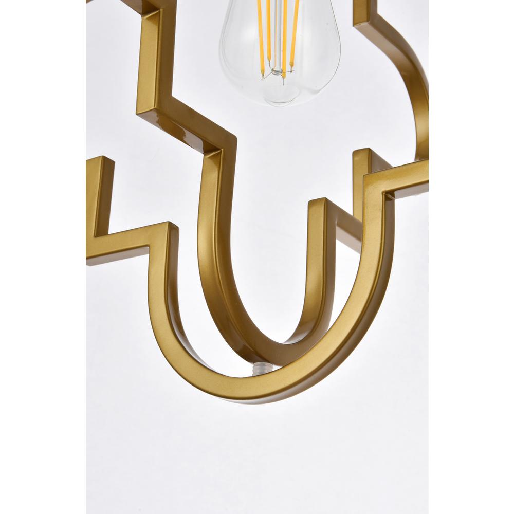 Sandara 1 light pendant in brass. Picture 3