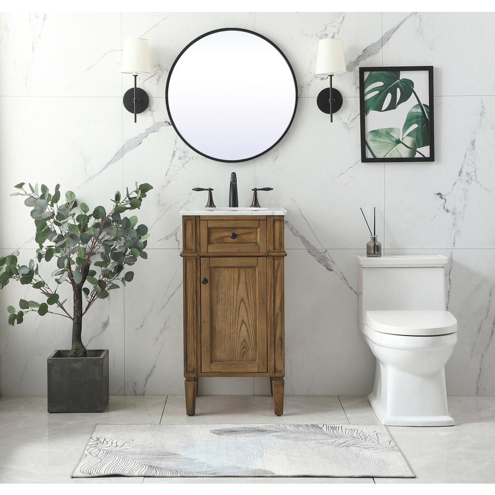 18 inch Single bathroom vanity in driftwood. Picture 4