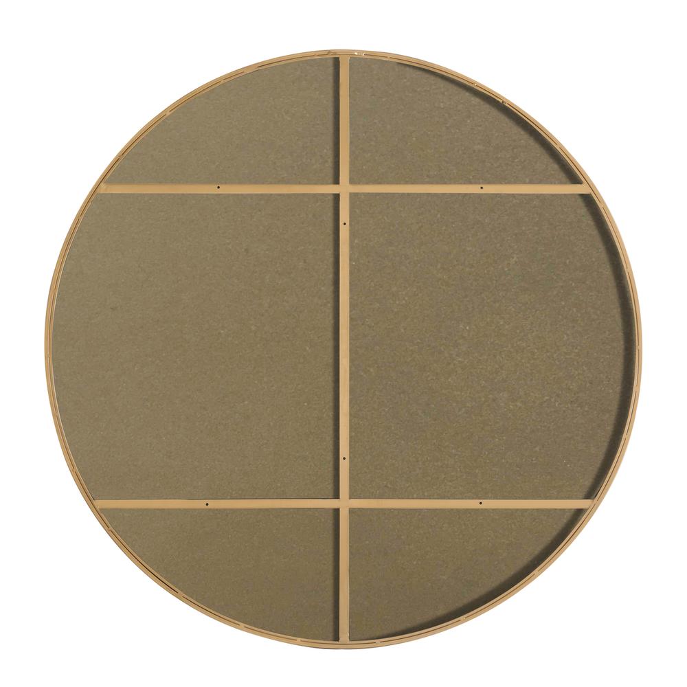 Metal frame Round Mirror 48 inch Brass finish. Picture 7