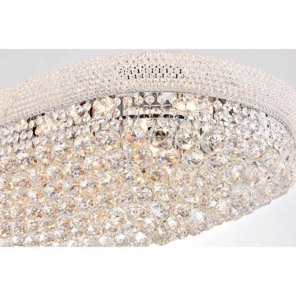 Primo 24 light Chrome Flush Mount Clear Royal Cut Crystal. Picture 4