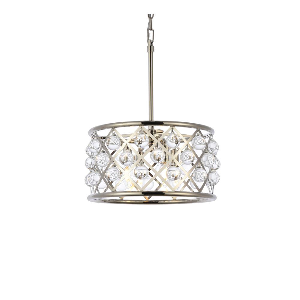 Madison 4 light polished Nickel Pendant Clear Royal Cut Crystal. Picture 2
