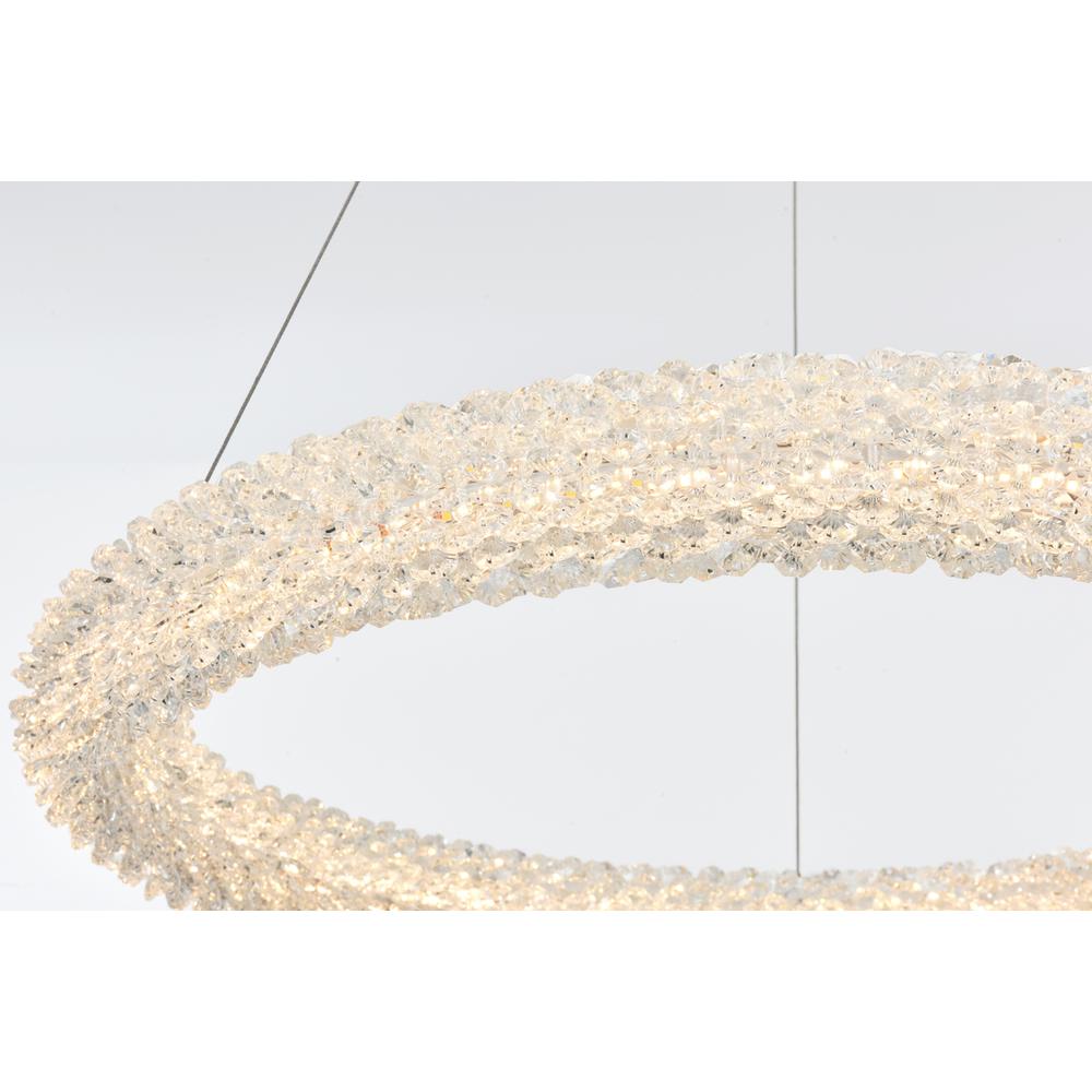 Bowen 24 inch Adjustable LED Chandelier in Chrome. Picture 5