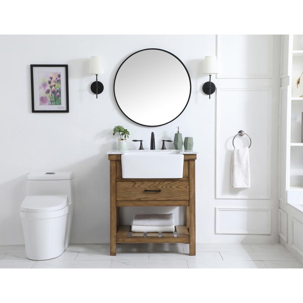 30 inch Single bathroom vanity in driftwood. Picture 4
