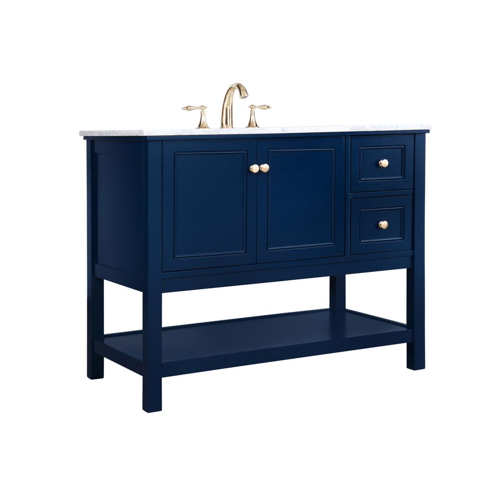 42 inch Single bathroom vanity in Blue. Picture 7