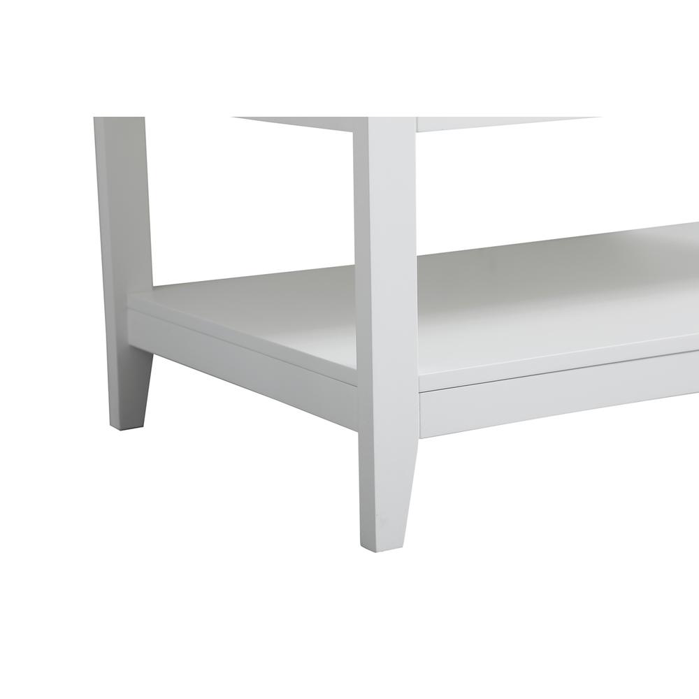 36 inch Single Bathroom Vanity in White with Backsplash. Picture 12