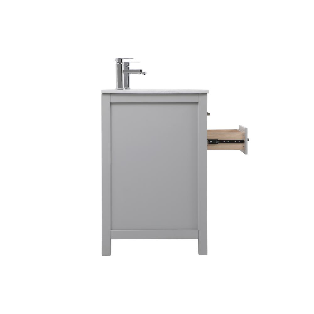 54 Inch Double Bathroom Vanity In Grey. Picture 10