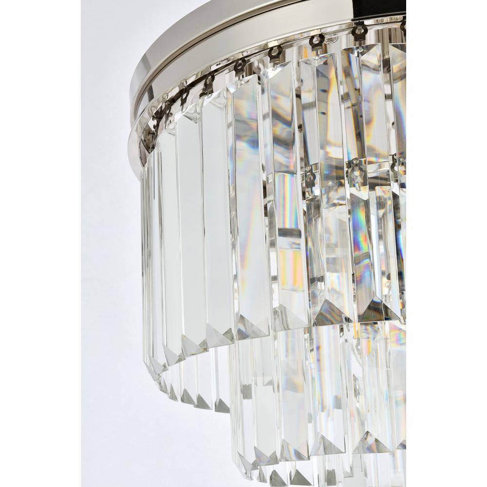 Sydney 9 light polished nickel Flush Mount Clear Royal Cut Crystal. Picture 5