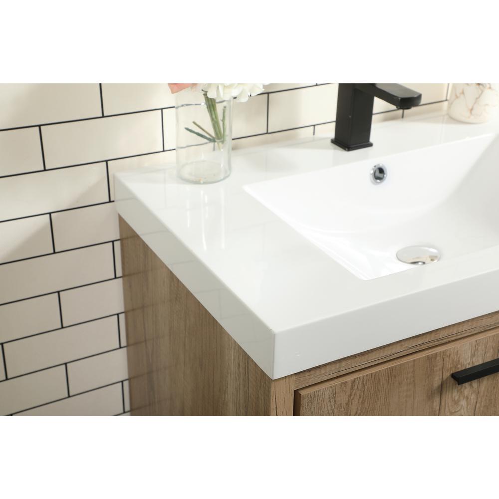 30 inch Single bathroom vanity in natural oak. Picture 5