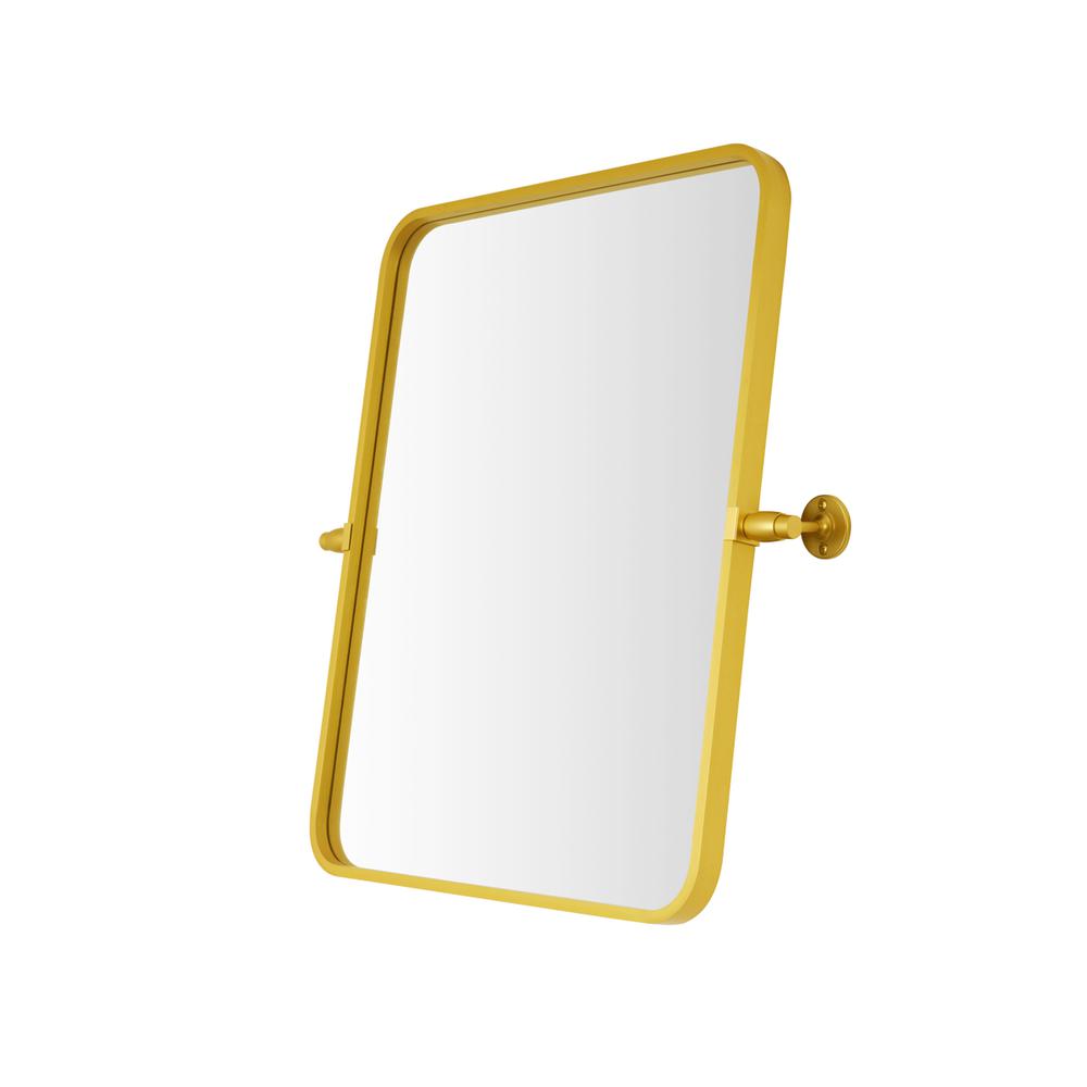 Soft Corner Pivot Mirror 20X24 Inch In Gold. Picture 8