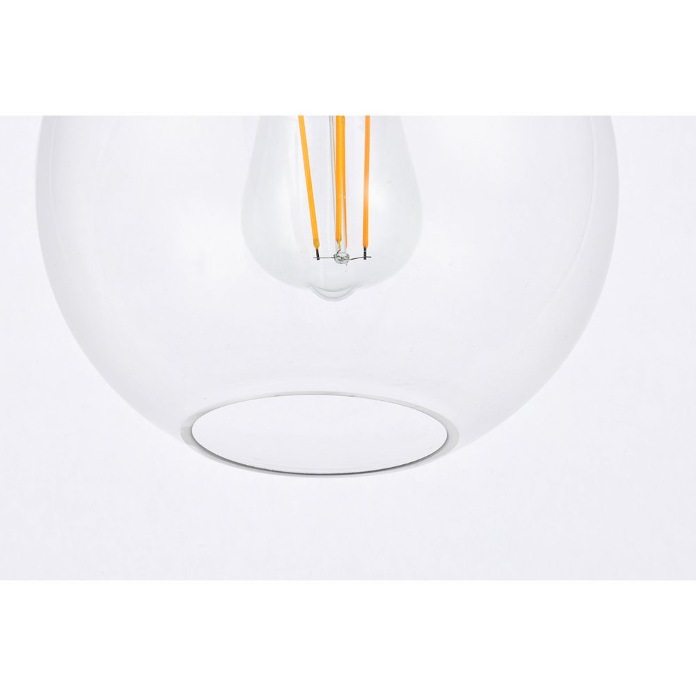 Emett 1 Light Brass And Clear Glass Plug In Pendant. Picture 4