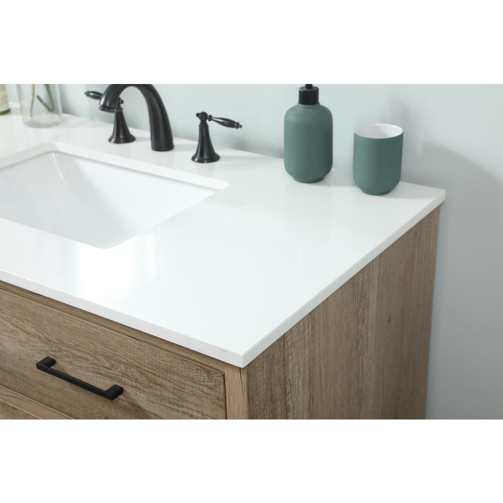 42 inch Single bathroom vanity in natural oak. Picture 5